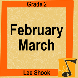 'February March' by Lee Shook. Grade 2 sheet music for school bands