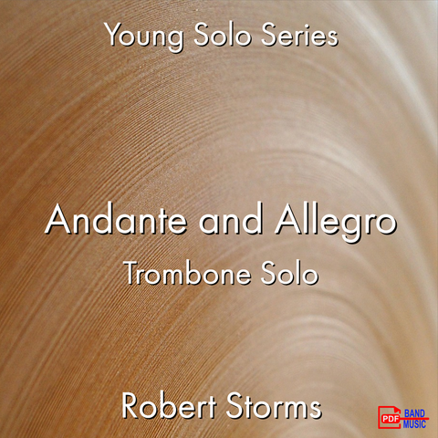 'Andante and Allegro' by Robert Storms. Ensemble - Brass sheet music for school bands