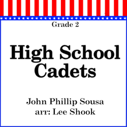 'High School Cadets' by Lee Shook. Grade 2 sheet music for school bands