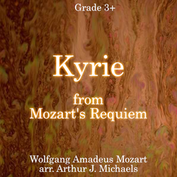 'Kyrie from the Mozart Requiem' by Arthur J. Michaels. Grade 3 sheet music for school bands