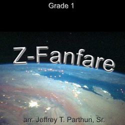 'Z-Fanfare' by Jeffrey Parthun. Grade 1 sheet music for school bands